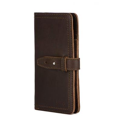 Large Full Grain Leather Credit Card Wallet Organizer Includes 100 Year Warranty Dark Coffee