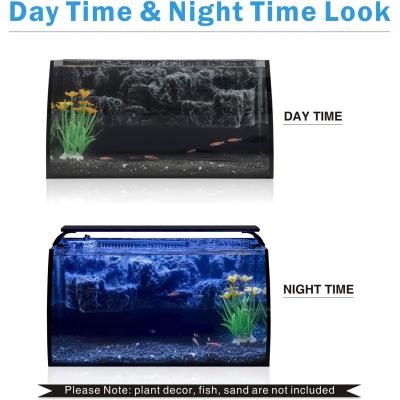 8 Gallon LED Glass Aquarium Kit for Starters with 7W Power Filter Pump