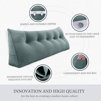 Headboard Wedge Pillow Large Cushion Triangle Reading Pillow