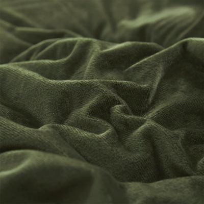 Green Velvet Olive Comfort Set Extra Large Fluffy Military Green Bedding Blanket