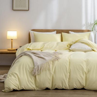 Yellow Super Soft Comfortable Unique and Lightweight 3 piece Home Bedding Set Solid Light