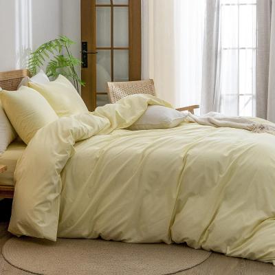 Yellow Super Soft Comfortable Unique and Lightweight 3 piece Home Bedding Set Solid Light