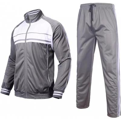 Side striped jogging grey sportswear set