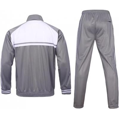 Side striped jogging grey sportswear set