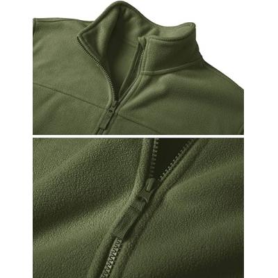 Green Military Jacket Winter Full Zip Warm and Thickened Military Coat