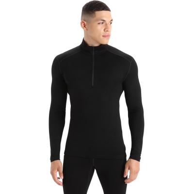 Black long sleeved half zip sp...