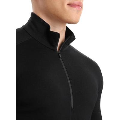 Black long sleeved half zip sportswear