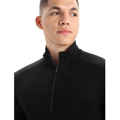 Black long sleeved half zip sportswear