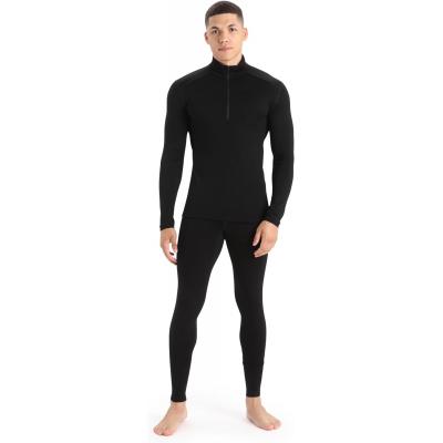 Black long sleeved half zip sportswear