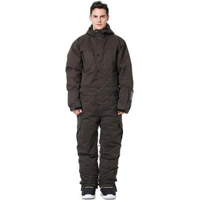 Mens One Piece Ski Suit Colorful Jumpsuits Snowboard Snowsuits Winter Outdoor Waterproof for Snow Sports 