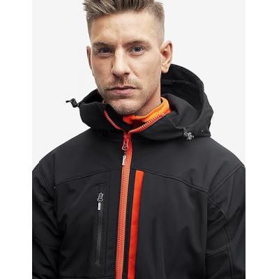 Black clothing waterproof and Breathable for outdoor activities red zippered jacket