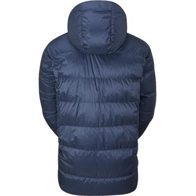 Men blue down jacket for mountaineering