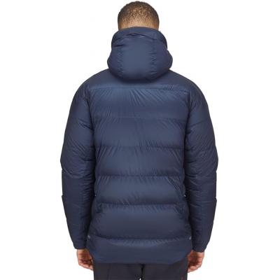 Men blue down jacket for mountaineering