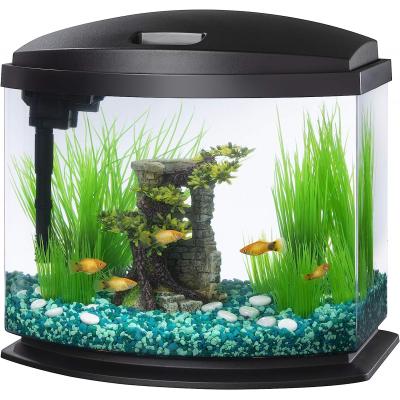 Black 5 Gallon Small Aquarium Fish Tank