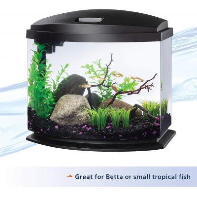 Black 5 Gallon Small Aquarium Fish Tank